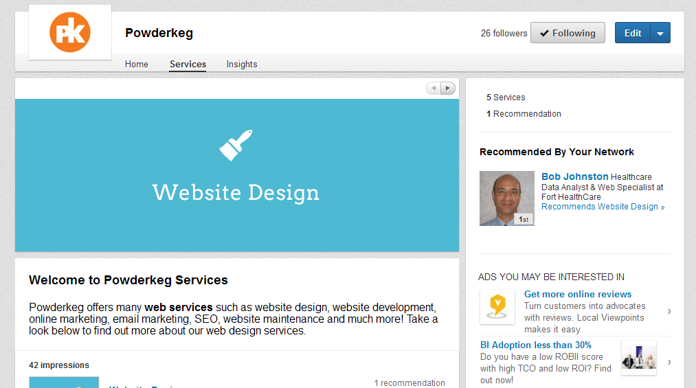 linkedin services