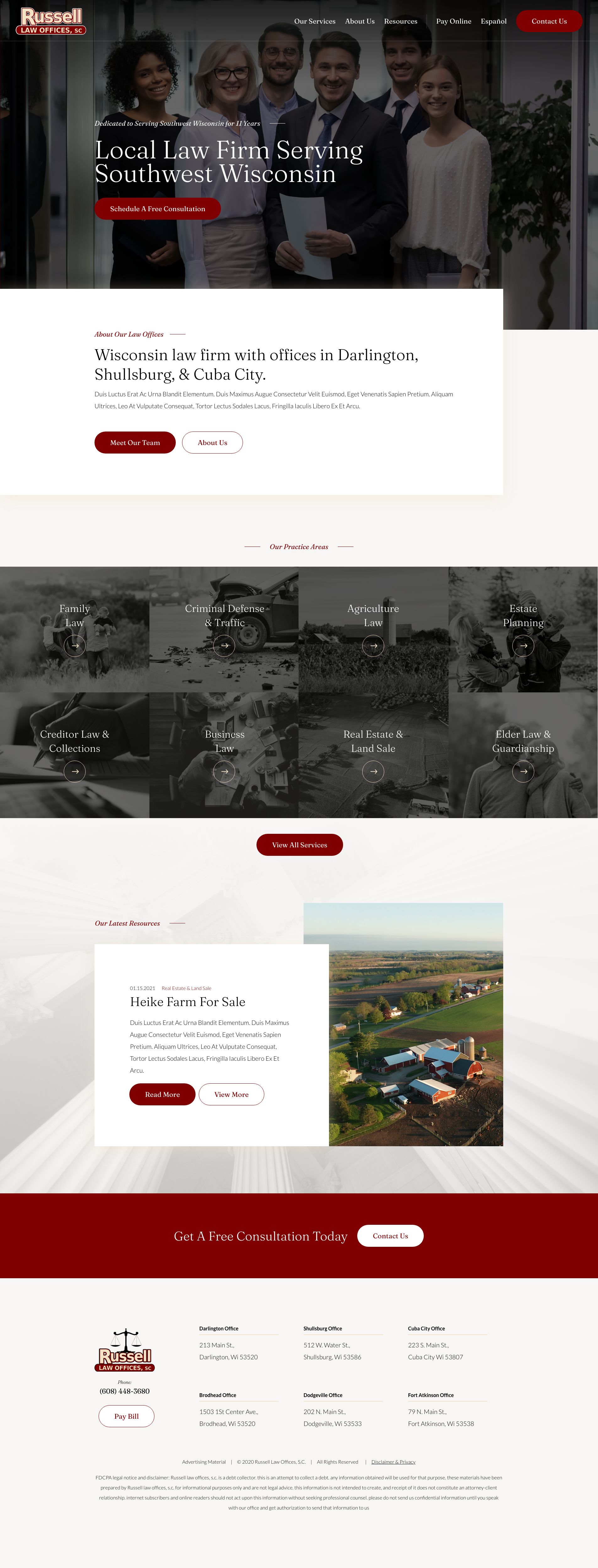 Russell Law Website