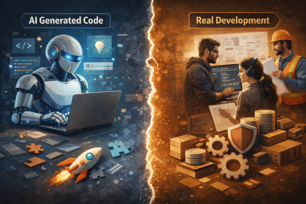 Why Can't AI Just Build It? 7 Reasons Why AI is Awesome but Can't (yet) Replace an Experienced Development Team.